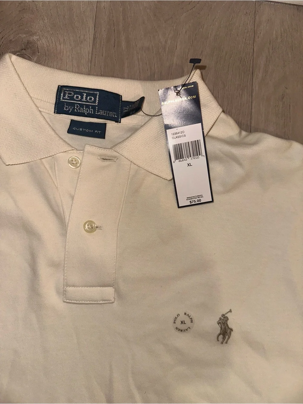Ralph Lauren Men’s Cream Polo Shirt